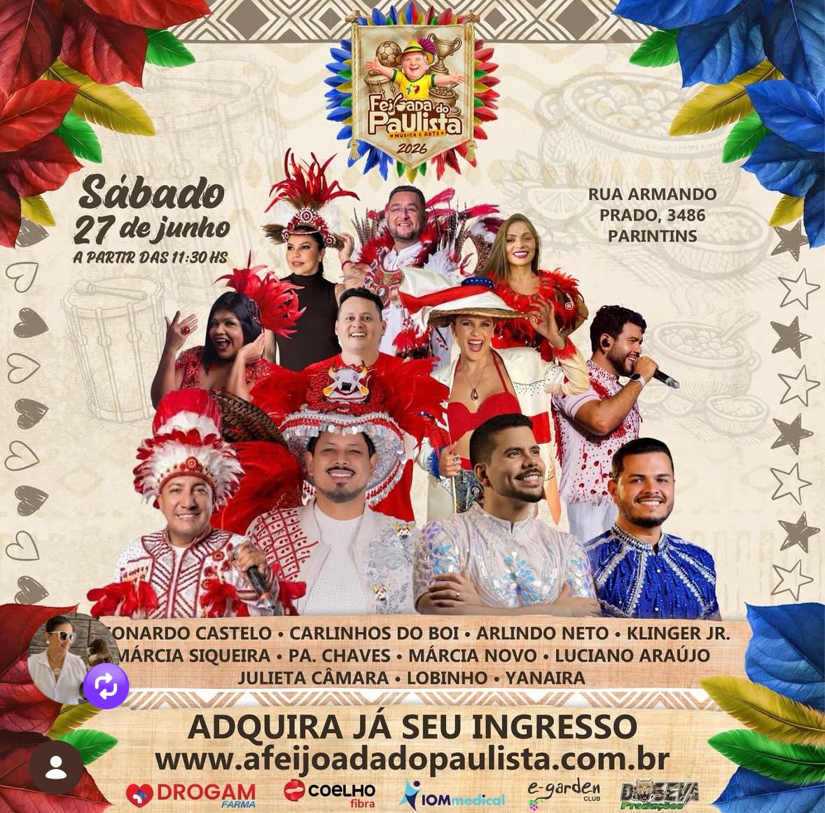 Tradicional Feijoada do Paulista Perreché Sandro Putnoki acontece durante o Festival de Parintins 2026